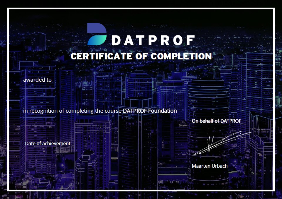 DATPROF certificate